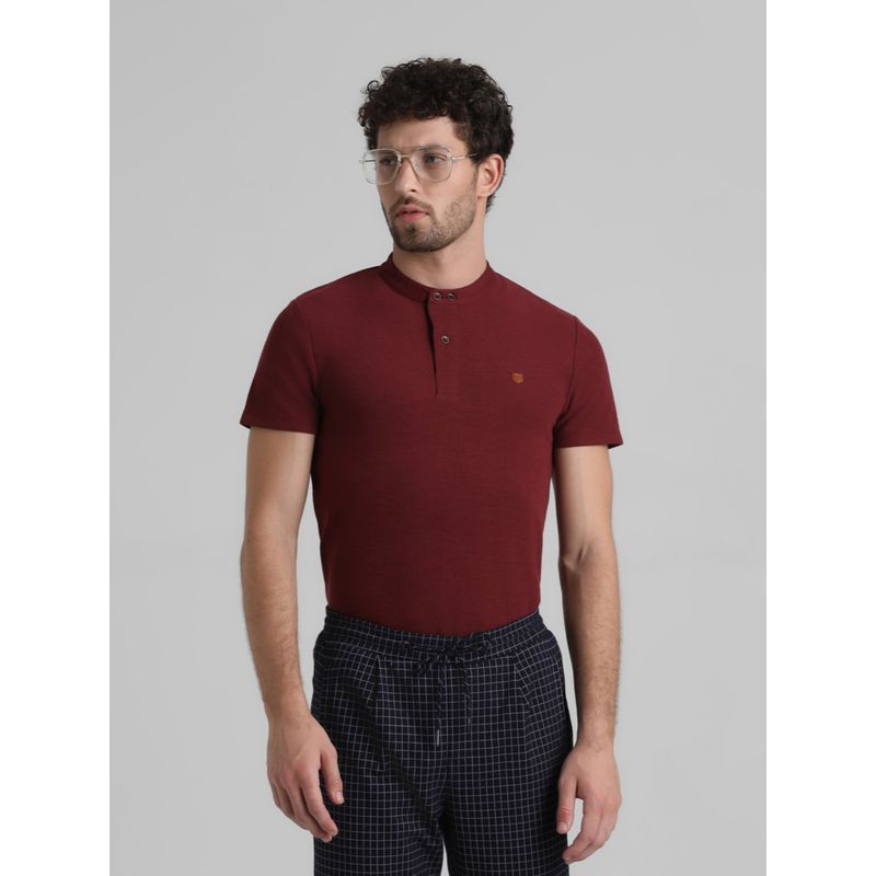 Jack & Jones Red Slim Fit Stretch T-Shirt (2XL)