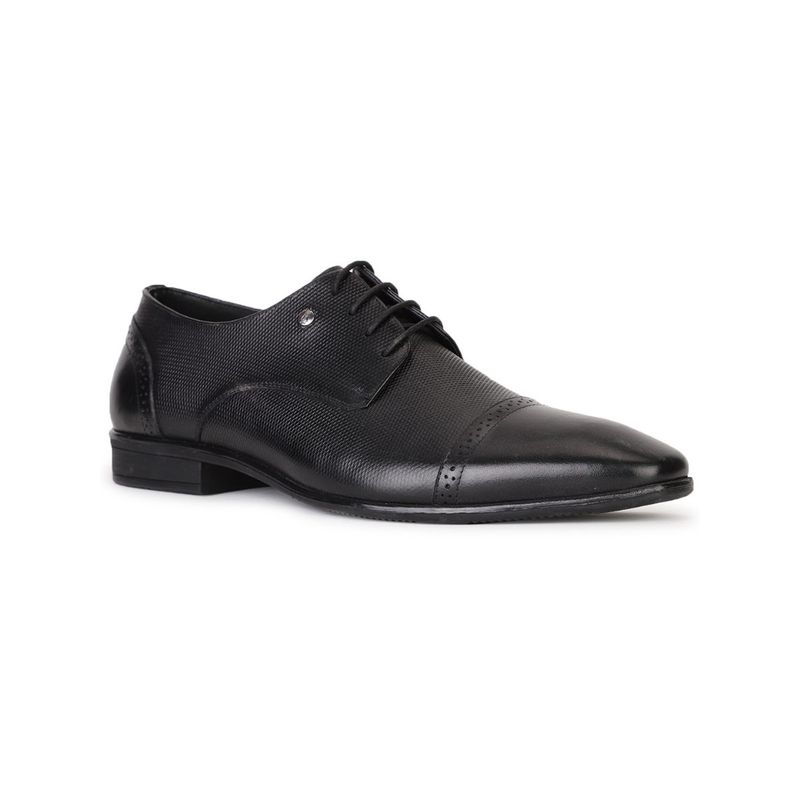 Hush Puppies Textured Black Formal Derby Shoes (UK 9)