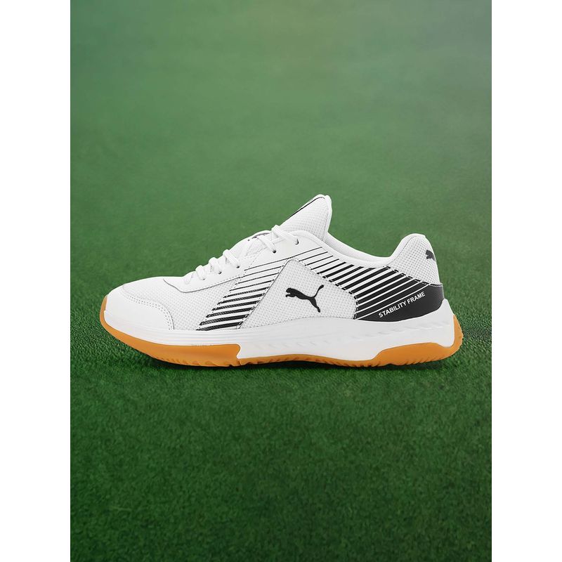 Puma Badminton Smash Sprint Unisex White Sneakers (UK 7)