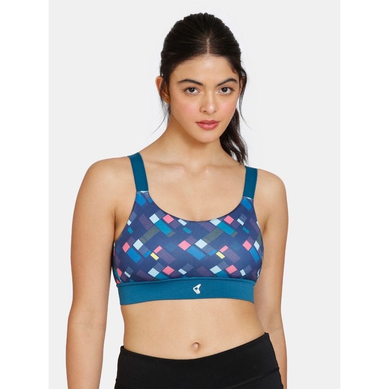 Zivame Zelocity Quick Dry Sports Bra With Removable Padding Corsair