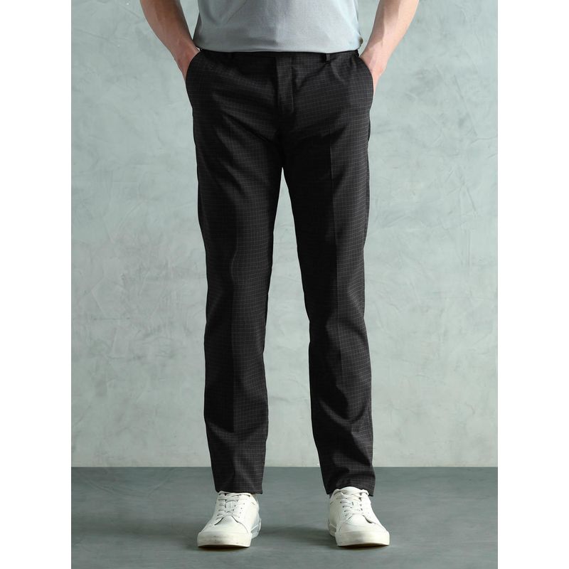 Arrow Men's Black Mid Rise Trouser (30)