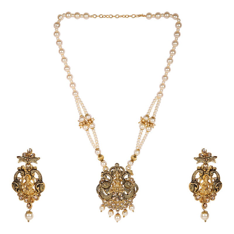 Anika's Creation Exclusive Meenakari Traditional Temple Jewellery Set