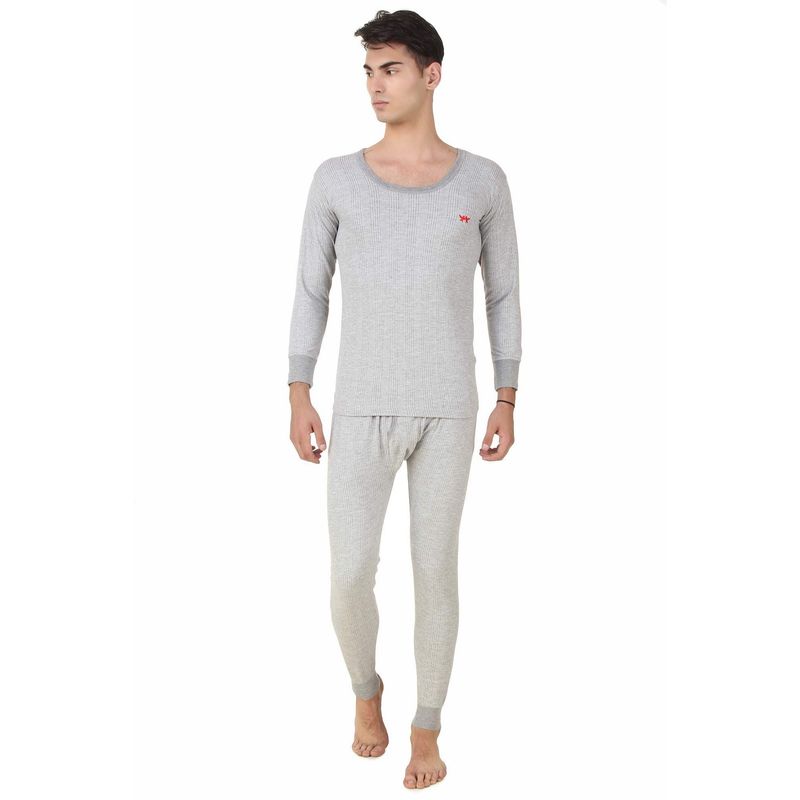 HAP Light Grey Kings Quilted Thermal Top & Trouser (Set of 2) (XS)