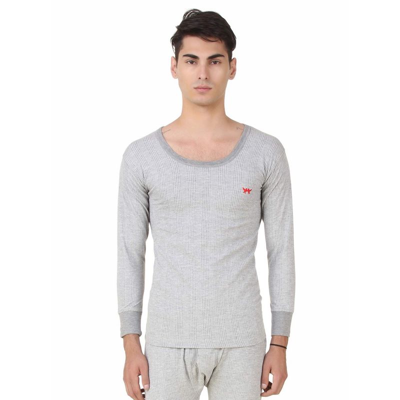 HAP Light Grey Kings Quilted Thermal Round Neck Top (XS)
