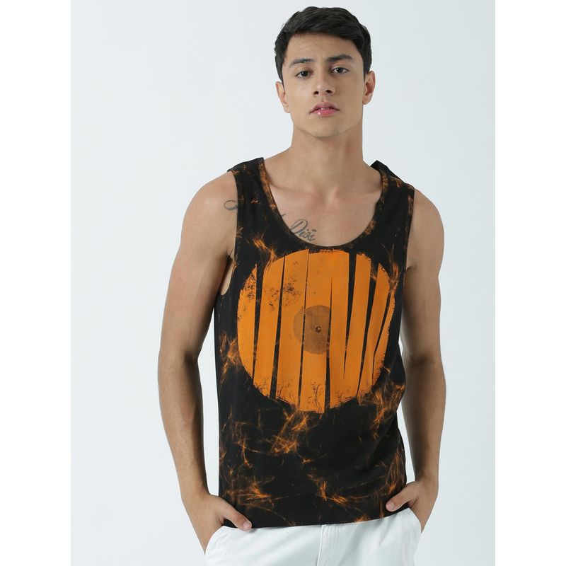 Huetrap Mens Round Neck Sleeveless Tank T-Shirt (L)