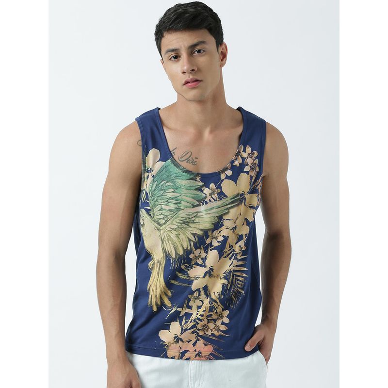 Huetrap Mens Round Neck Sleeveless Tank T-Shirt (S)