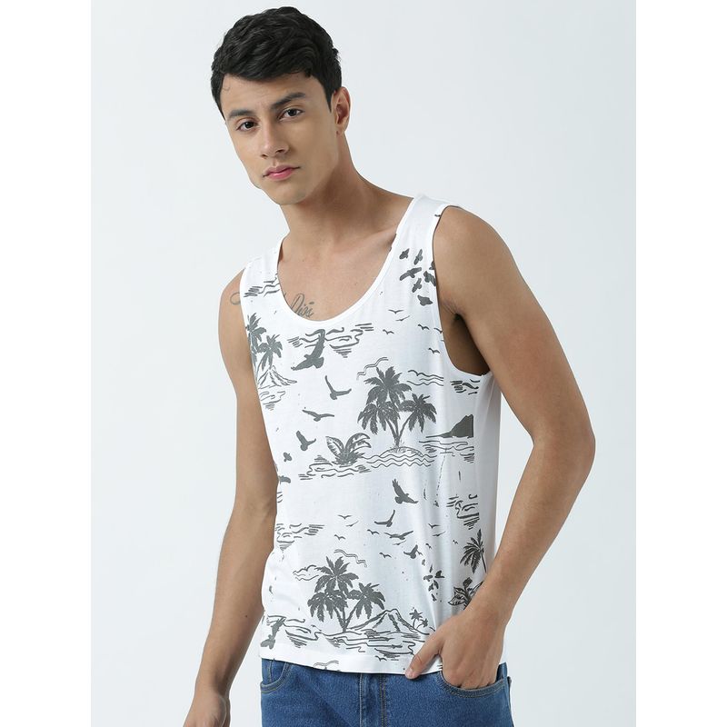 Huetrap Mens Round Neck Sleeveless Tank T-Shirt (S)