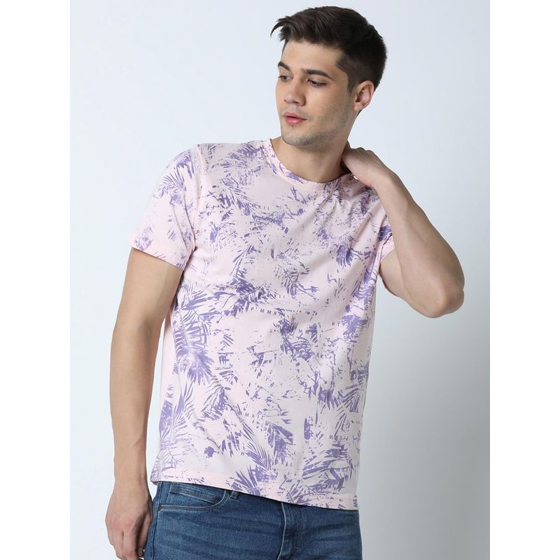 Huetrap Mens Light Pink Short Sleeve T-Shirt (M)