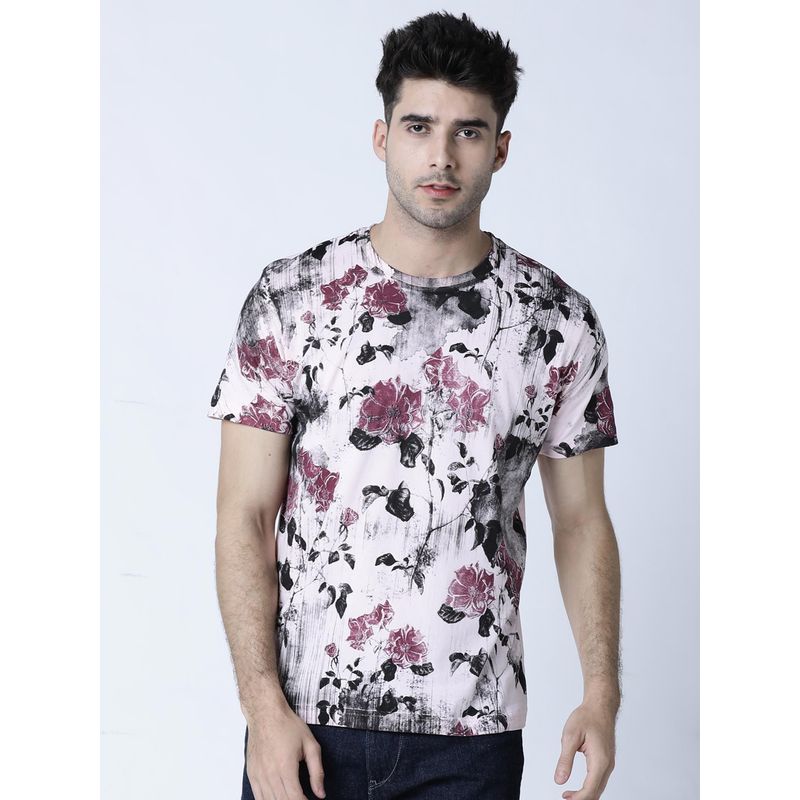 Huetrap Mens Light Pink Short Sleeve T-Shirt (S)