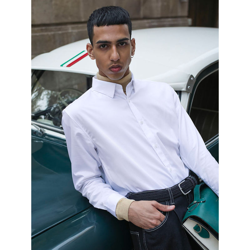 KINGDOM OF WHITE Everyday - Angular Twill Formal Shirt Classic Fit (S)