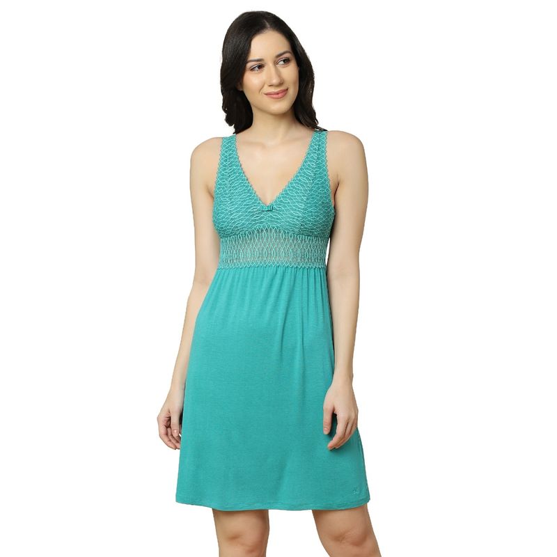 Triumph Aura Spotlight Sustainable Nightdress - Teal (36)