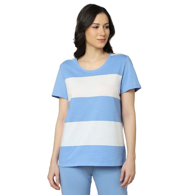 Triumph Organic Cotton Soft Feel Breatheable Fabric Capri Set - Blue (Set of 2) (36)