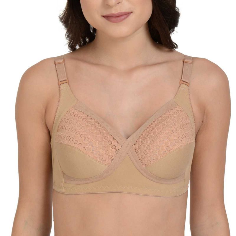 Mod & Shy Self Design Non Padded Everyday Bra - Nude (32C)
