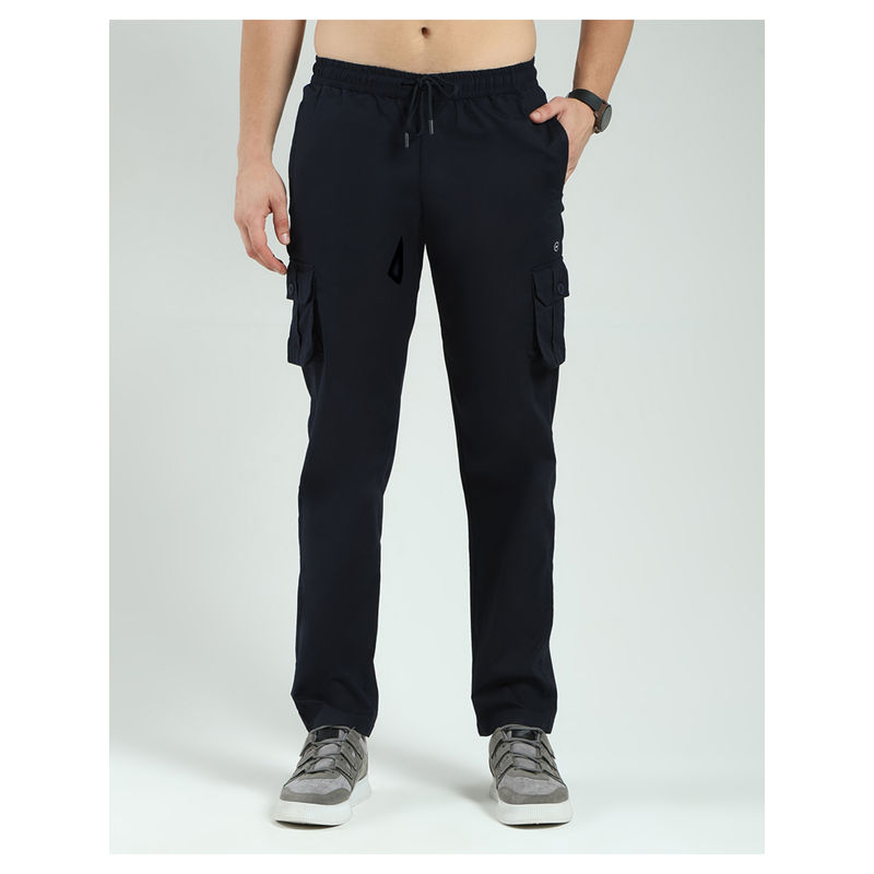 Monte Carlo Navy Blue Men Solid Regular Fit Cargo (3XL)