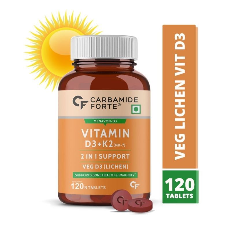 Carbamide Forte Vitamin D3 K2 Mk7, Lichen Source With Vitamin K2 Mk7