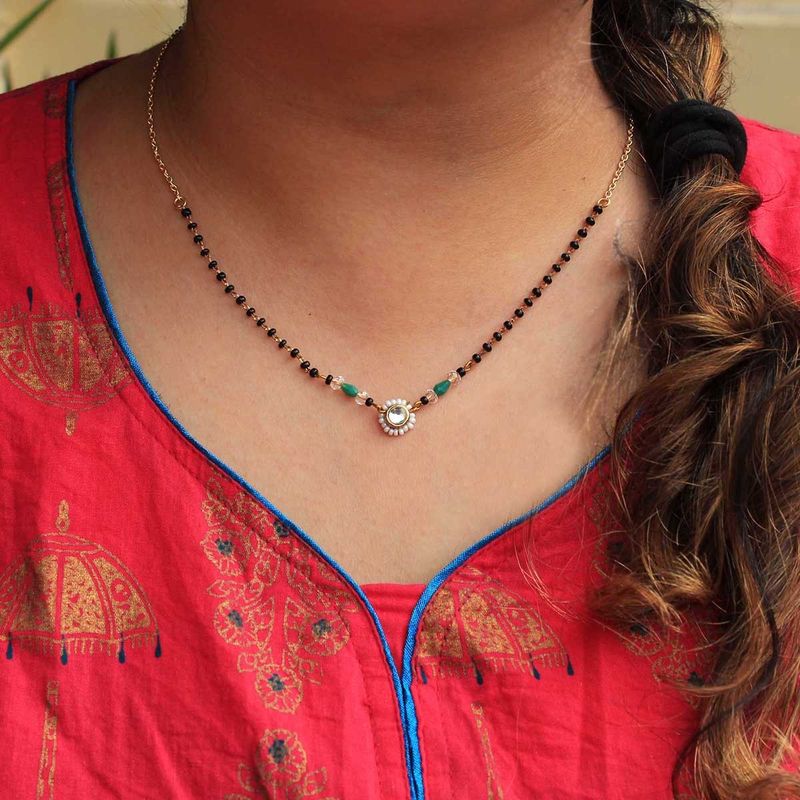 BeAbhika Kundan Fusion Mangalsutra (S)