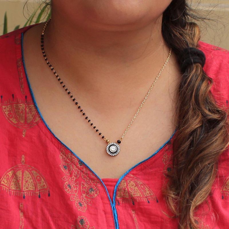 BeAbhika Black Zircon Mangalsutra (S)