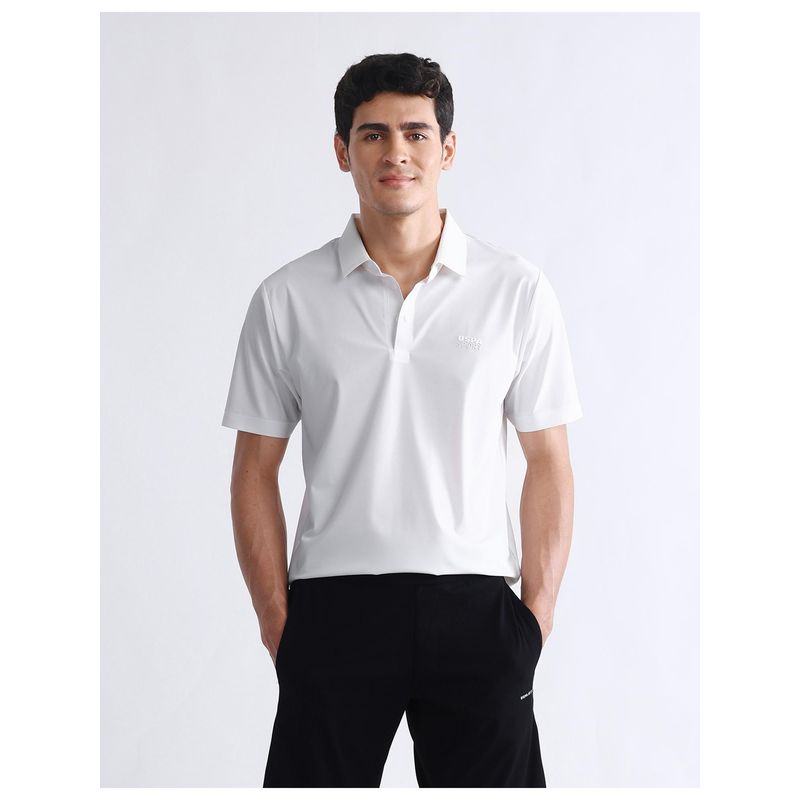 U.S. POLO ASSN. Active Sports Mens Textured Slim Fit Polo Shirt (S)