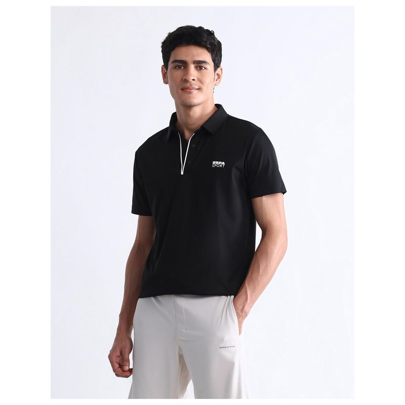 U.S. POLO ASSN. Active Sports Mens Solid Slim Fit Polo Shirt (XL)