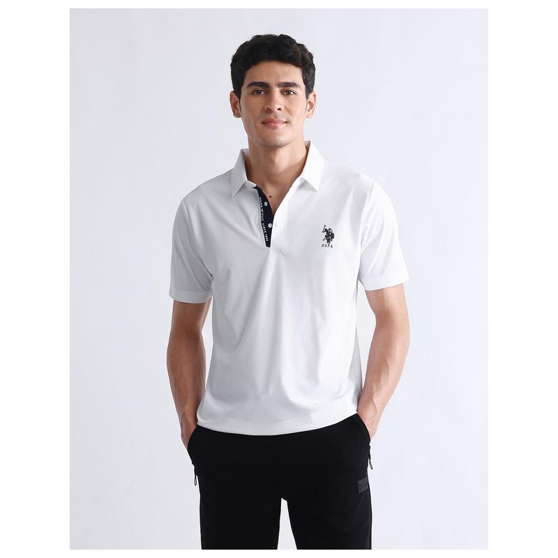 U.S. POLO ASSN. Active Sports Mens Solid Slim Fit Polo Shirt (3XL)