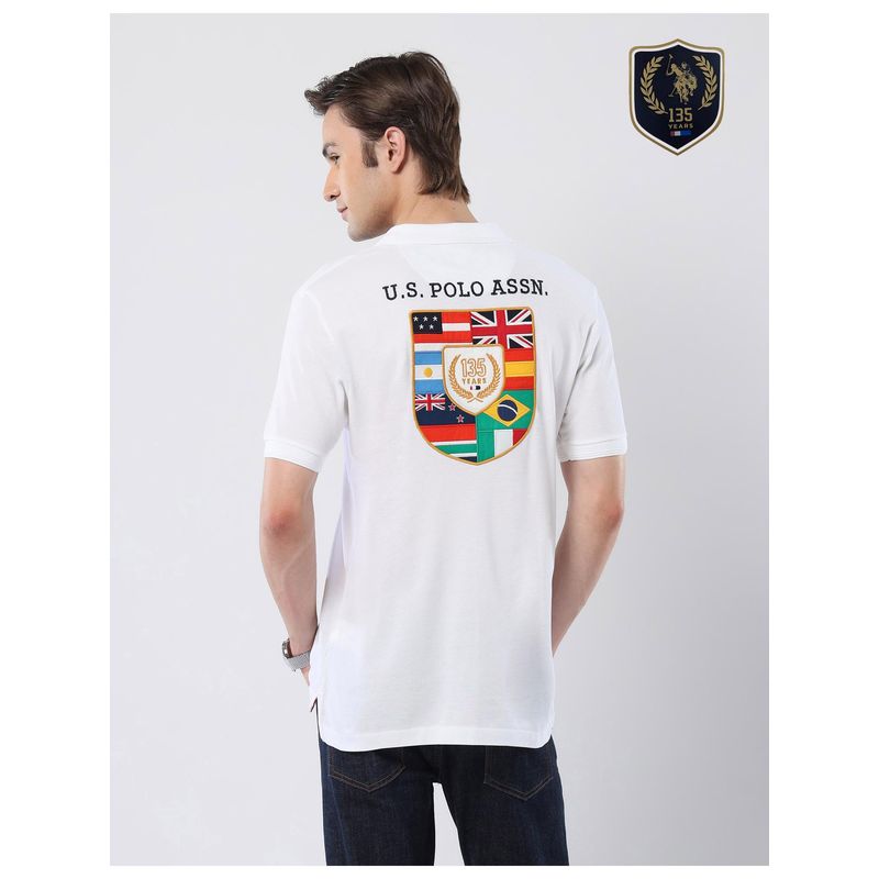 U.S. POLO ASSN. Mens Pure Cotton 135 Anniversary Polo Shirt (L)