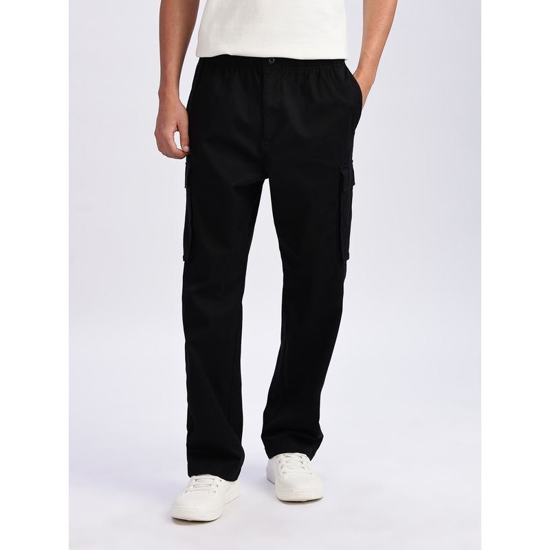 Calvin Klein Relaxed Fit Black Mid-Rise Cargo (L)