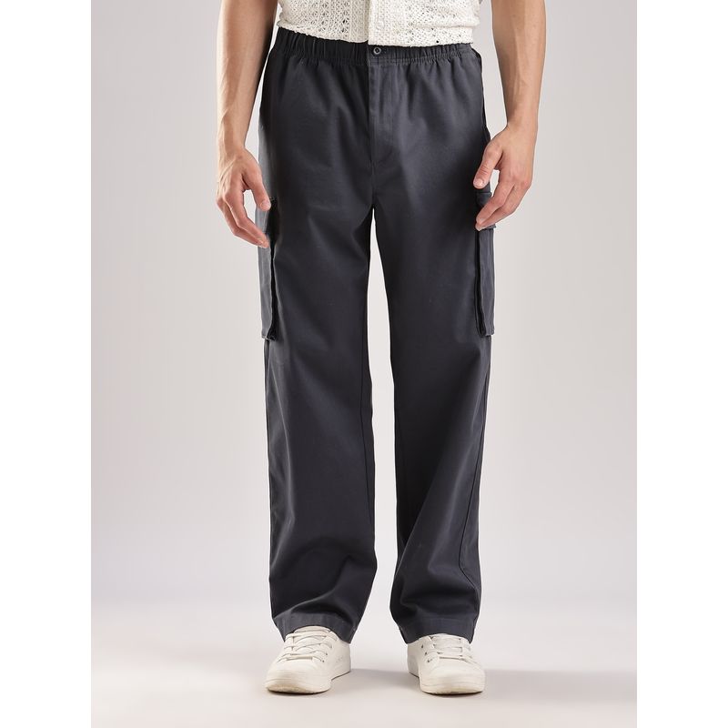 Calvin Klein Grey Relaxed-Fit Solid Mid Rise Cargo (M)