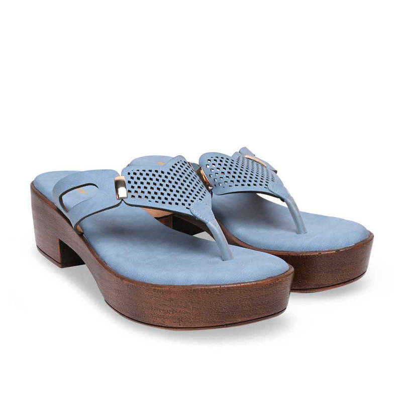 ROCIA By Regal Blue Women Casual Block Heel Sandals (EURO 36)