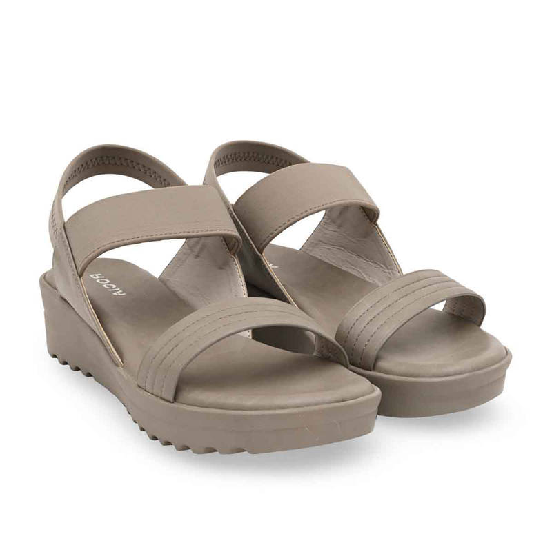 ROCIA By Regal Taupe Women Casual Wedge Heel Sandals (EURO 39)