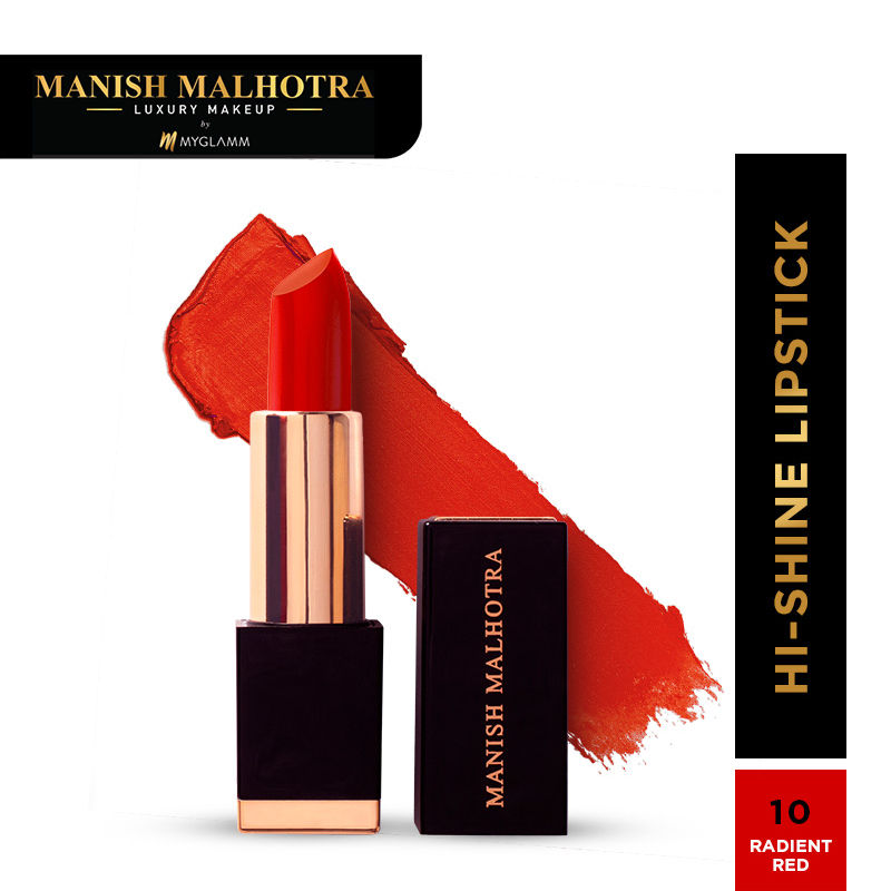 Manish Malhotra Beauty By MyGlamm Hi-Shine Lipstick-Radiant Red