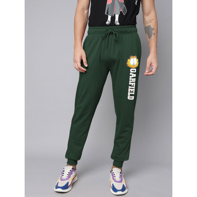Free Authority Garfield Solid Regular Fit Joggers Green (34)