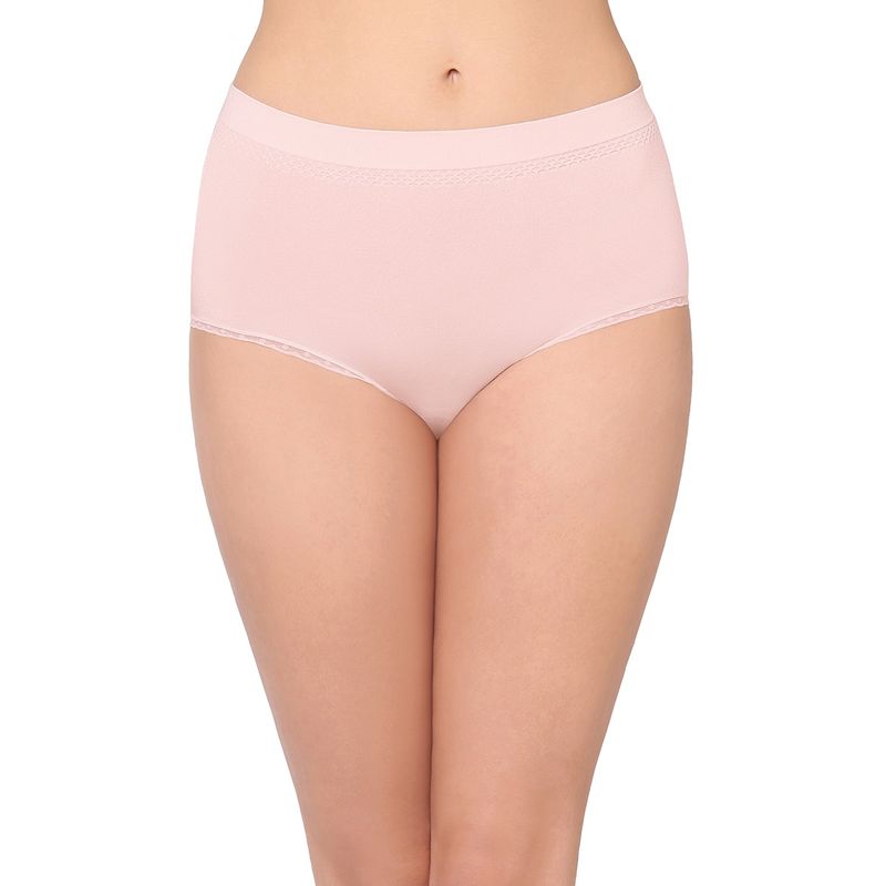 Wacoal B-Smooth High Waist Full Coverage Solid Brief Panty Pink (L)