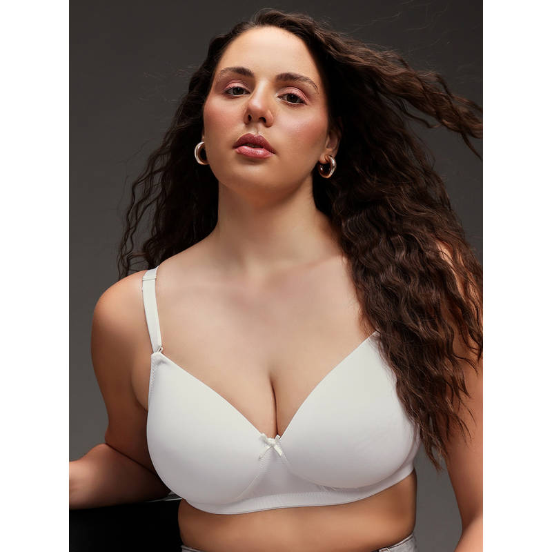 Clovia White Padded Non-Wired Full Coverage Multiway T-Shirt Bra (34C)