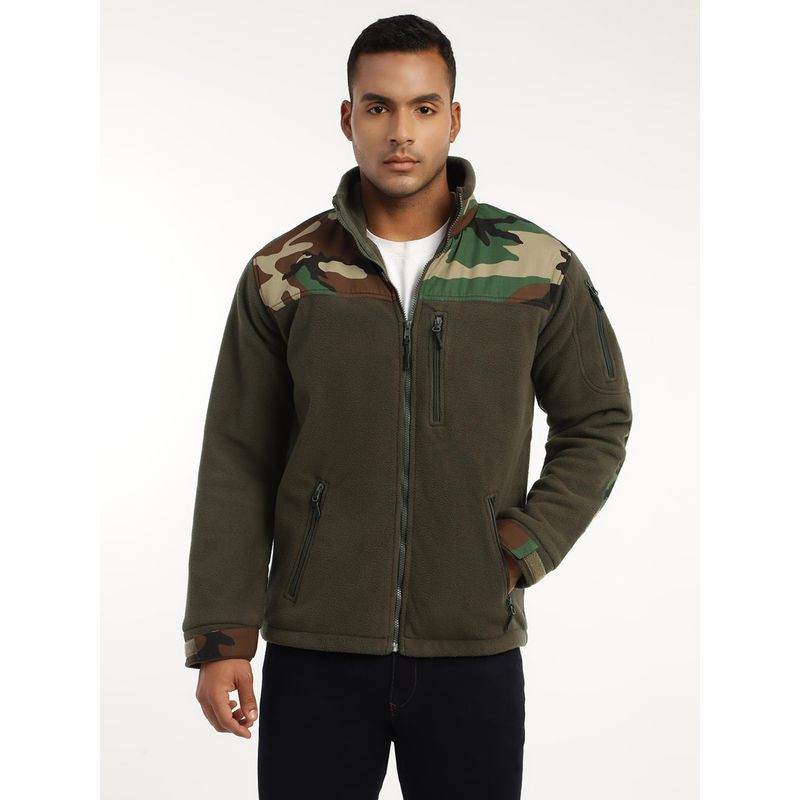 MountMiller Men's Camouflage Ripstop Dual Superbond HLKN Fleece Tactical Hooded Jacket | Multi-Pocket (M)