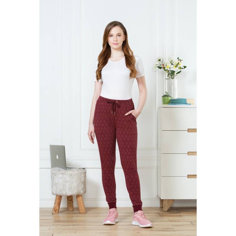 Van Heusen Women Athleisure Flexi Stretch & Functional Pocket Joggers - Damask Base (S)
