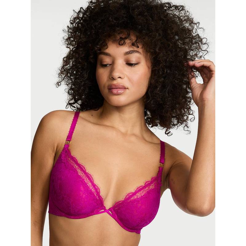 Victoria's Secret Purple Tease Unlined Lace Demi Bra (38DDD)
