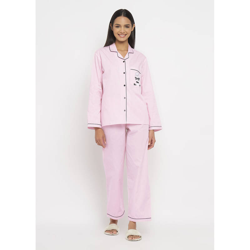 Shopbloom Girl Boss Long Sleeve Women's Shirt & Pyjama (Set of 2) (XS)