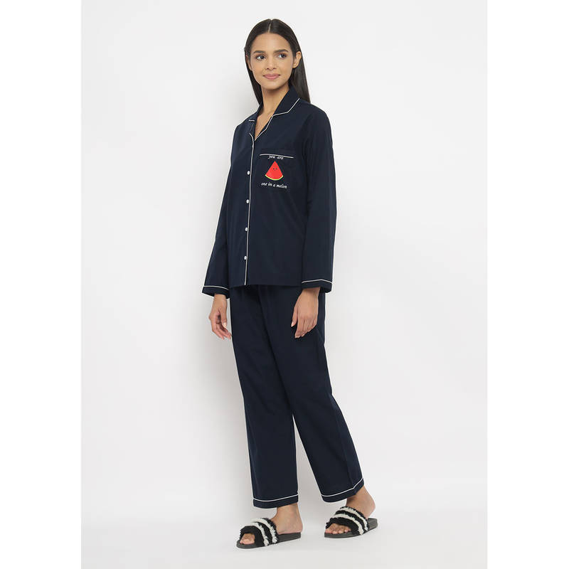 Shopbloom One In A Melon Long Sleeve Women's Shirt & Pyjama (Set of 2) (XS)