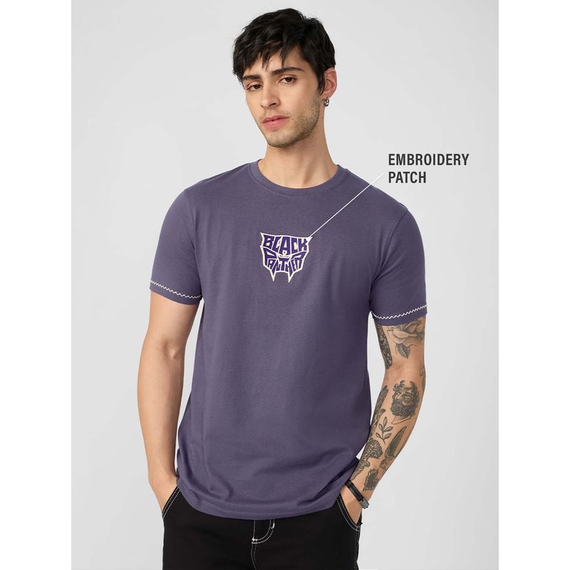 The Souled Store Black Panther King's Reign Purple T-Shirt (2XL)