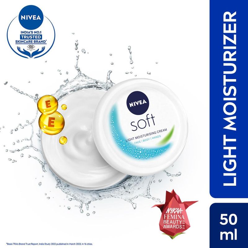 NIVEA Soft Vit E Non-Sticky Face Moisturizer- Fresh, Soft & Hydrated Skin