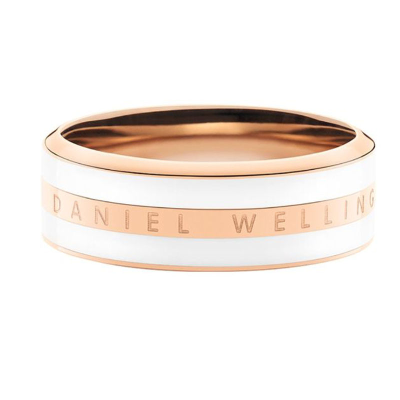 Daniel Wellington Classic Satin White Rose Gold Ring - 48 Unisex