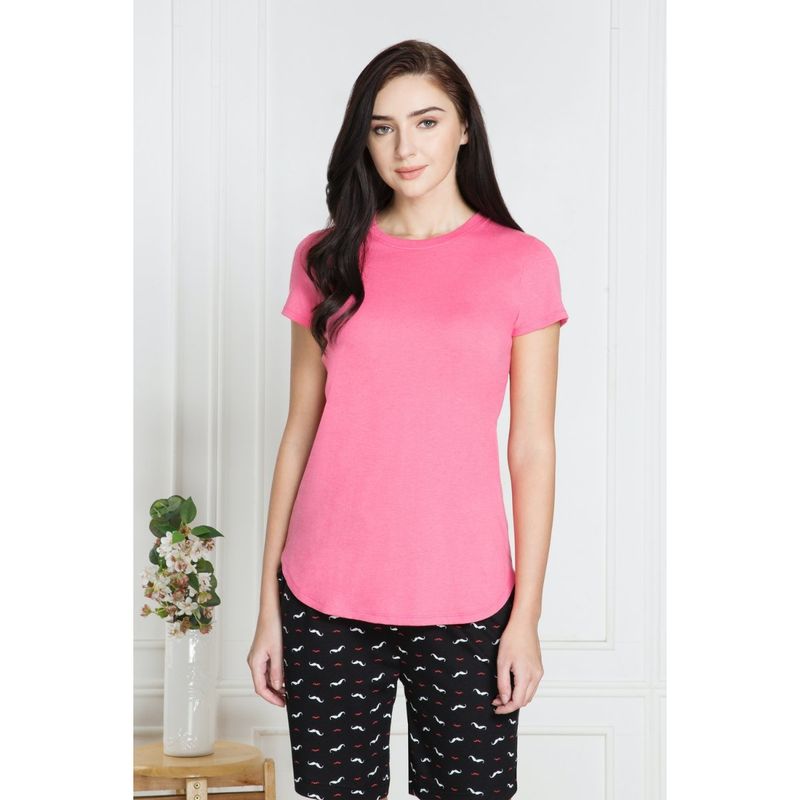 Van Heusen Woman Lingerie and Athleisure Pink Perfect Long T-Shirt (S)