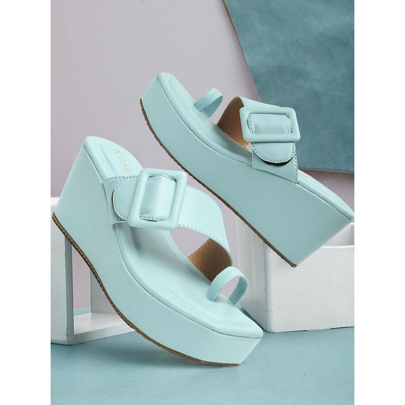 sky blue wedges