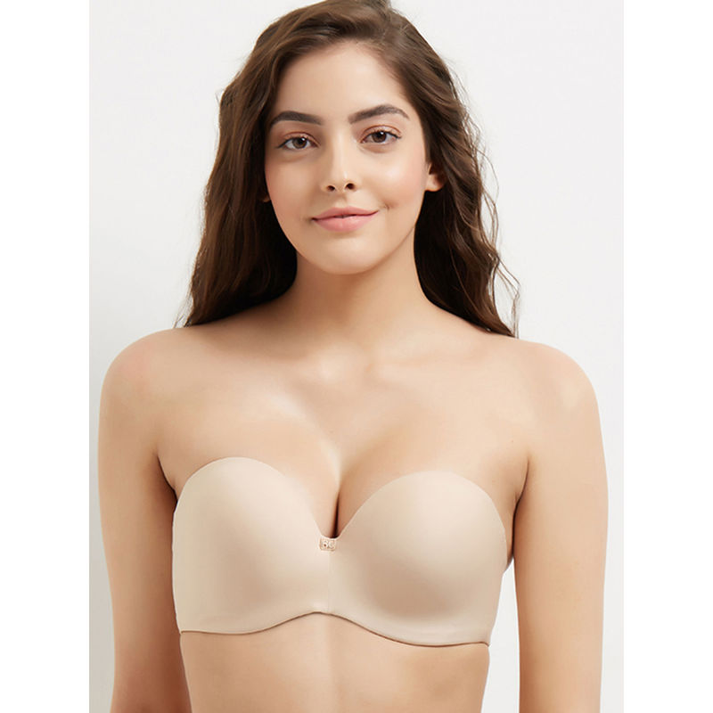 Wacoal Basic Mold Padded Wired Half Cup Strapless T-Shirt Bra - Beige (32D)