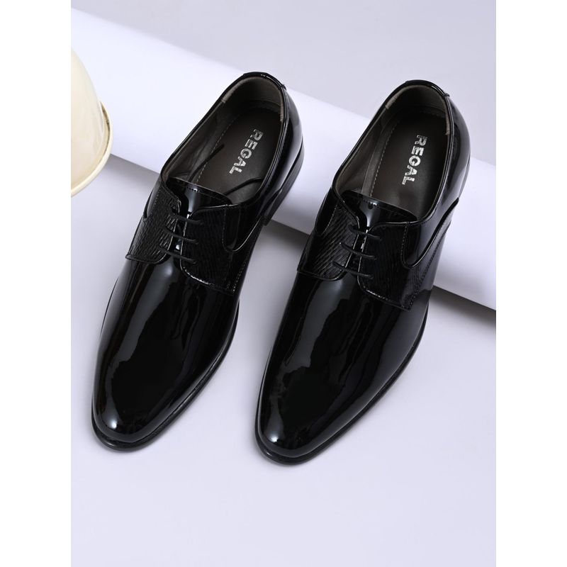 REGAL Black Men Patent Leather Formal Lace Ups Derbies (UK 6)