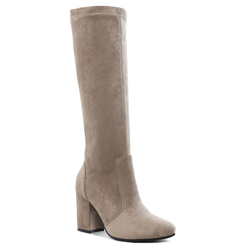 Rag & Co Women Taupe Microfiber Calf Casual Boots (EURO 36)