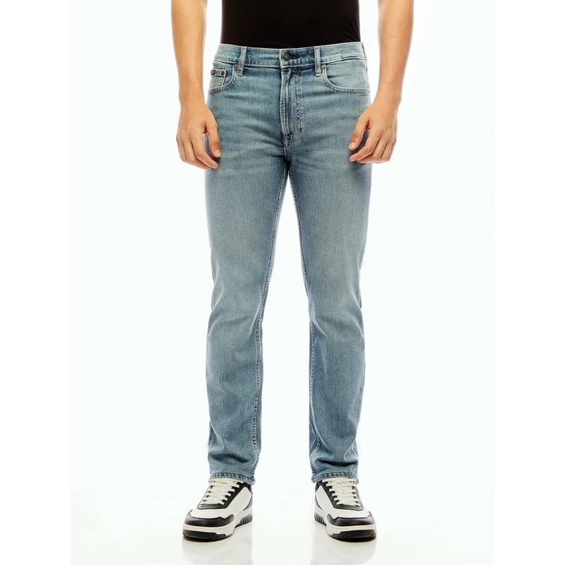 Calvin Klein Blue Mid-Wash Slim Fit Mid Rise Jeans (34)