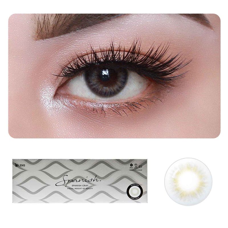 O-Lens Spanish 1Day Coloured Contact Lenses- Grey - 0.00 (5 Pairs)