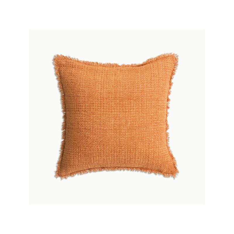 ONSETHOMES Nysa Orange Cushion Cover (12x12 Inches)