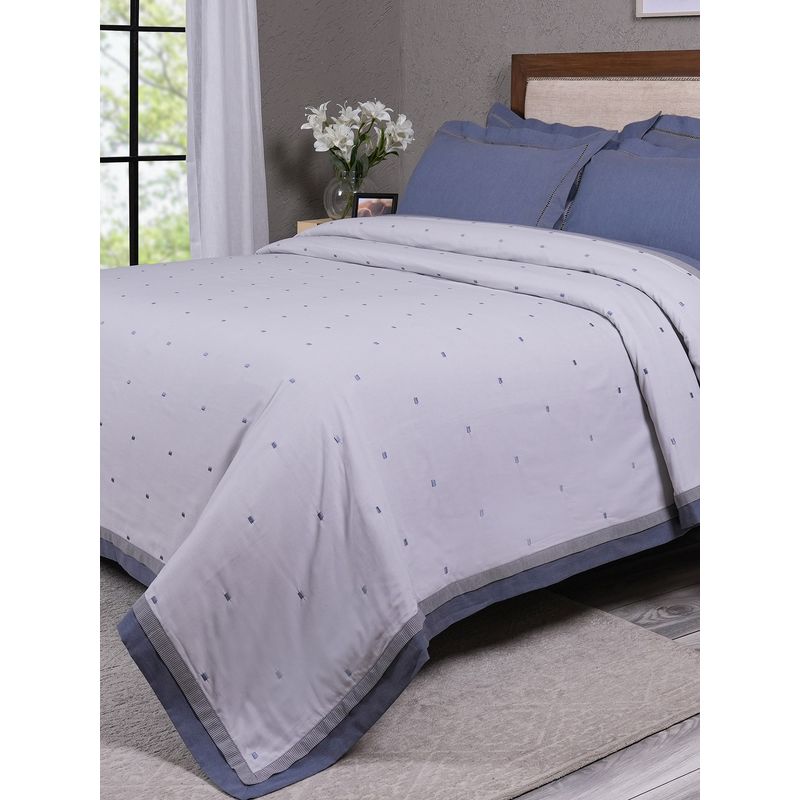 Maspar Blue 140 GSM Soft & Breathable Solid Cotton Dohar (Single)